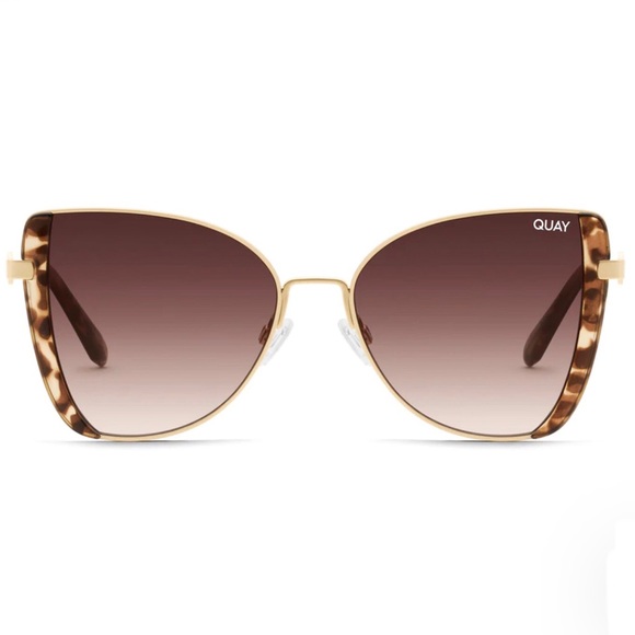 Quay Australia Accessories Quay Glow Up Sunglasses Gold Tortoise